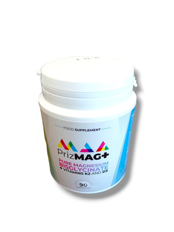 PrizMag+ Pure Magnesium Bisglycinate Vitamin K2 and D3 - Healthy Living