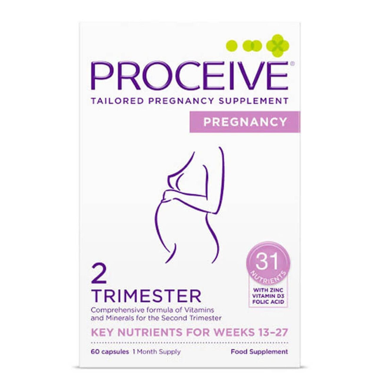 Proceive Pregnancy Second Trimester 60 Capsules - Healthy Living