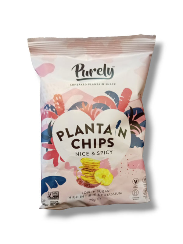 Purely Plantain Chips Nice & Spicy 75g - Healthy Living