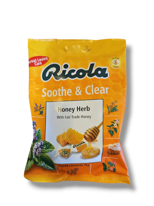 Ricola Soothe and Clear Honey Herb 20 Lozenges - Healthy Living