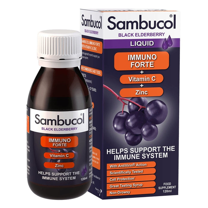 Sambucol Immuno Forte Liquid 120ml - HealthyLiving.ie