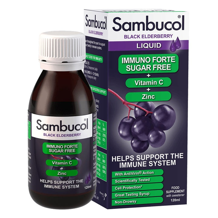 Sambucol Immuno Forte Sugar Free 120ml - HealthyLiving.ie