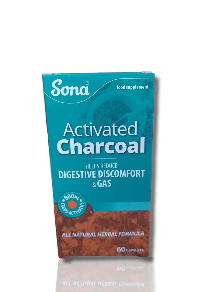Sona Activated Charcoal 60caps - HealthyLiving.ie