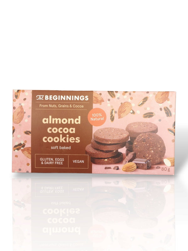 The Beginnings Almond, Cocoa Cookies 80g - Healthy Living