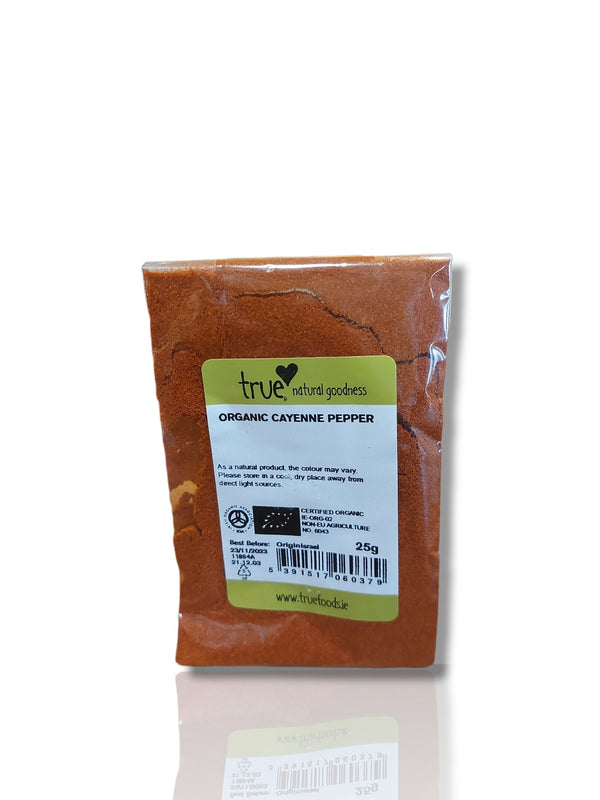 True Natural goodness Organic Cayenne Pepper 25gm - HealthyLiving.ie