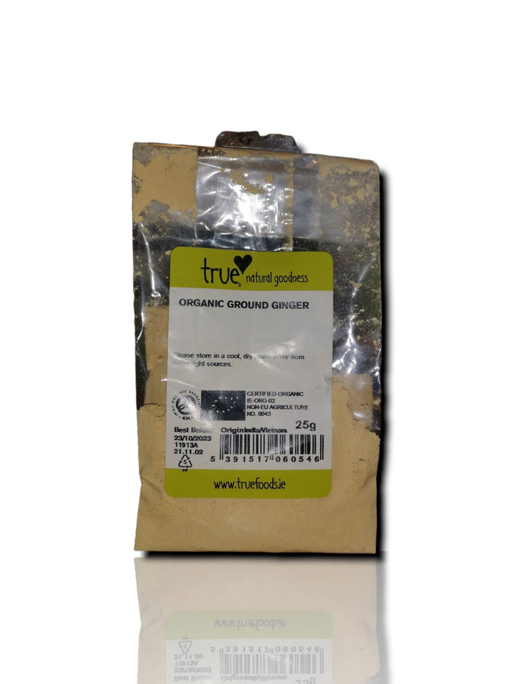 True Natural goodness Organic ground Ginger 25g - HealthyLiving.ie