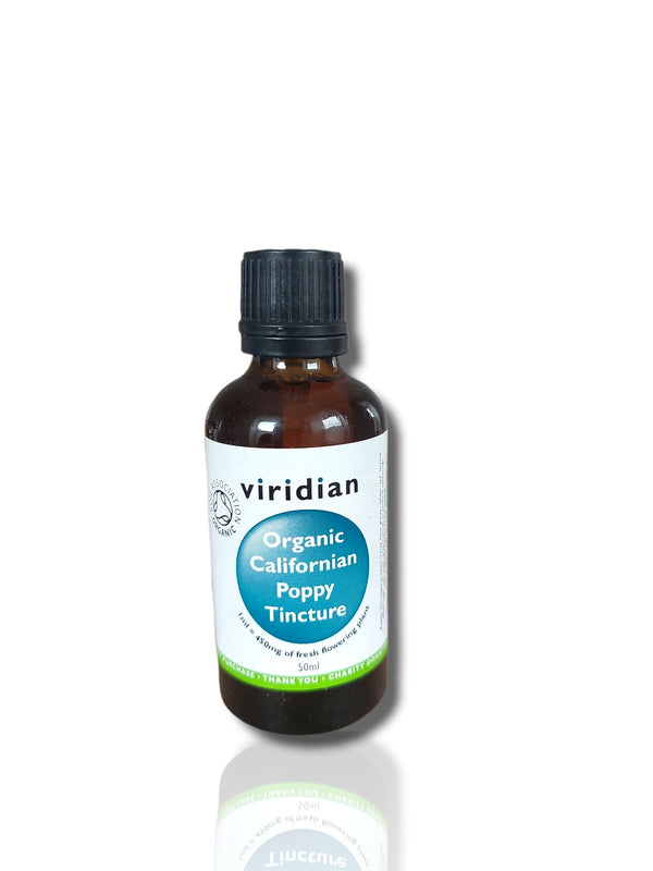 Viridian Organic Californian Poppy Tincture 50ml - HealthyLiving.ie