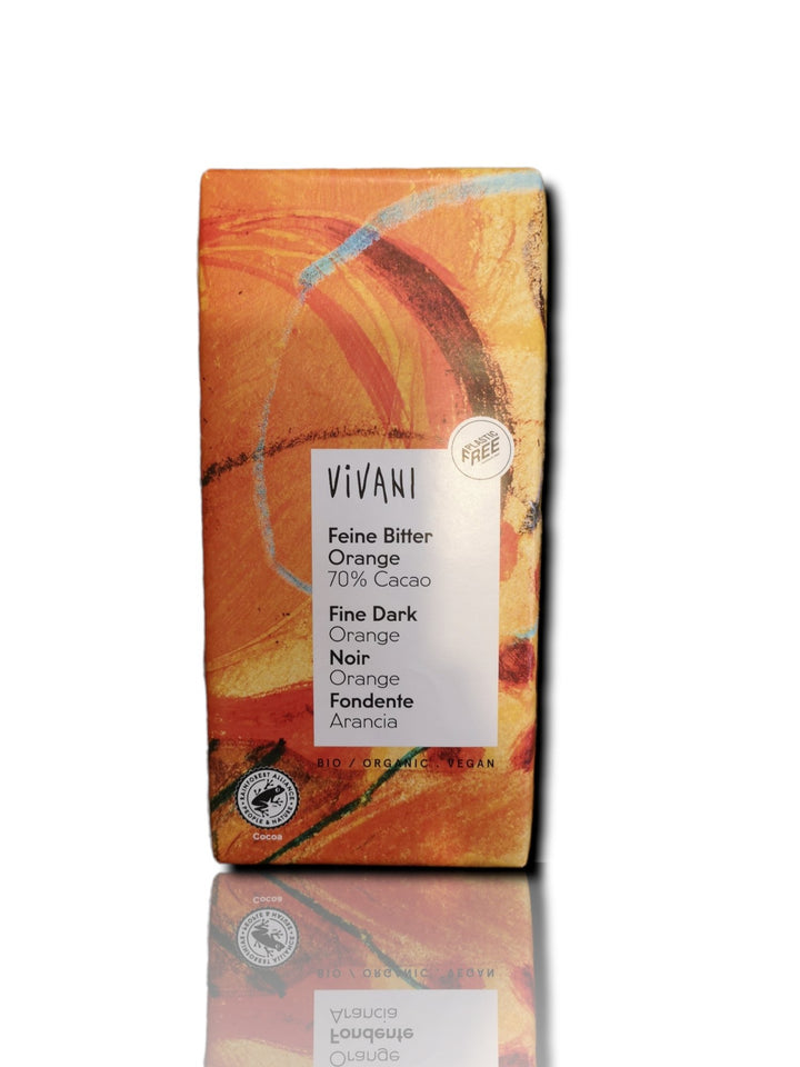 Vivani Bitter Orange Chocolate 100g - HealthyLiving.ie